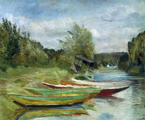 Barques Et Cabane Gustave Caillebotte En Reproduction Imprim E Ou