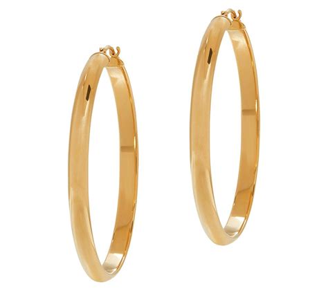 Eternagold Bold 1 1 2 Wedding Band Hoop Earrings 14k Gold —