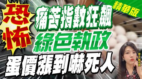 【鄭亦真辣晚報】恐怖 痛苦指數狂飆 綠色執政蛋價追平歷史新高 Ctinews 精華版 中天新聞網