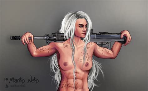 Rule Girls Blonde Hair Bullpup Bullpup Squad Female Gun Lynx