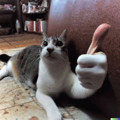 Cat Thumbs Up Meme - Cat Thumbs Up Static - Discover & Share GIFs