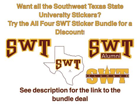 Southwest Texas State Universityalumni Letter Logo SWT - Etsy