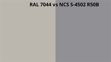 Ral 7044 Vs Ncs S 4502 R50b Ral Colour Chart Uk