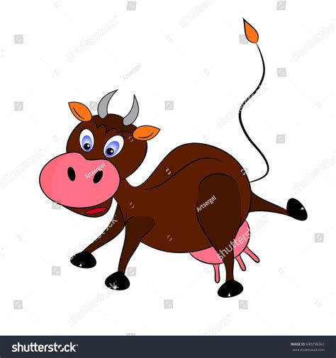 Cute Cow Cartoon Vector Illustration Stock Vector (Royalty Free ...