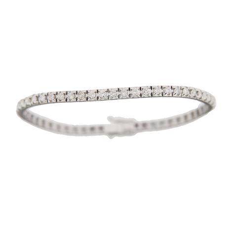 Tennis Bracelet In 18kt Gold And Diamonds Ct1 86 Grando Gioielli