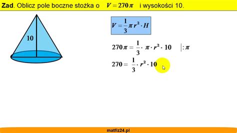 Oblicz Pole Przekroju Osiowego Stoka Otrzymanego W Wyniku Obrotu Question