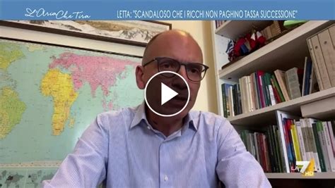 Tassa Di Successione Enrico Letta Non Mollo Non Si Tratta Di Una