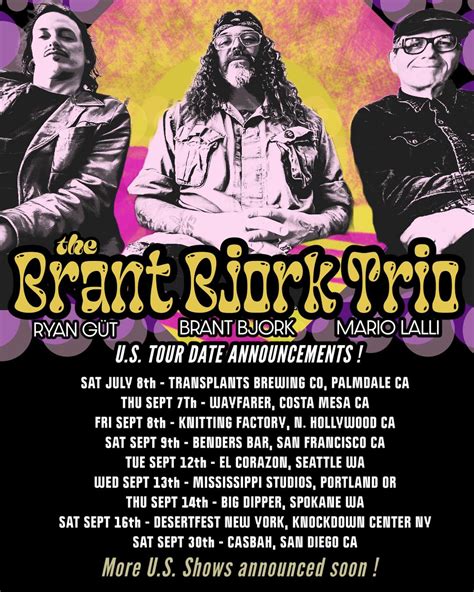 Brant Bjork Trio 2023 Tour | Welcome to Sky Valley