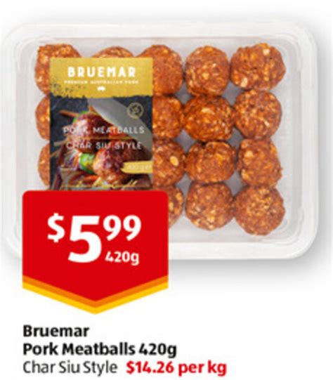 Bruemar Pork Meatballs 420g Char Siu Style Offer At ALDI