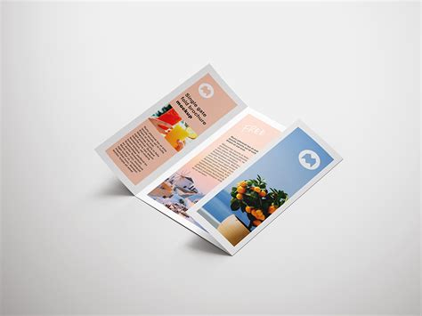 Free single gate fold brochure mockup - Mockups Design