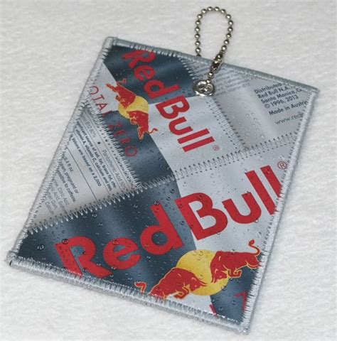 Luggage Tag From Recycled Red Bull Total Zero Box Packaging Etsy