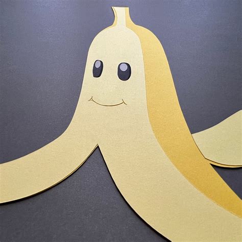 Mario Kart Banana Peel Layered Paper Wall Art - Etsy