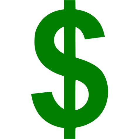 Dollar Sign Icon Green