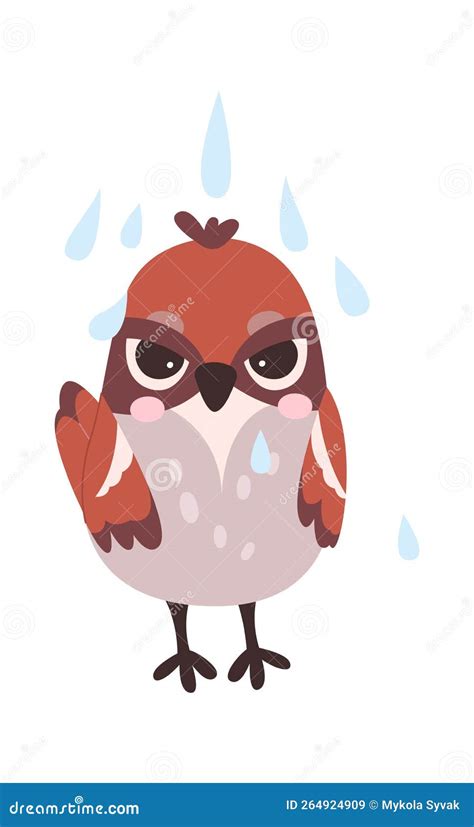 Angry Sparrow Cartoon Vector 27590241