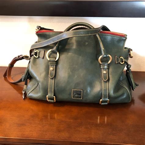 Dooney Bourke Bags Dooney Bourke Olive Green Smooth Leather Red