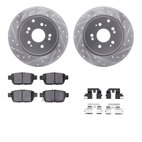 Dynamic Friction Brake Kit Zinc Coated Drilled Slotted Rotors