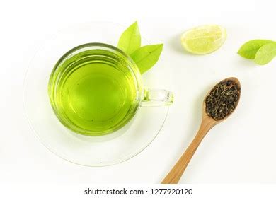 Hot Green Tea Mug On White Stock Photo (Edit Now) 1277920120