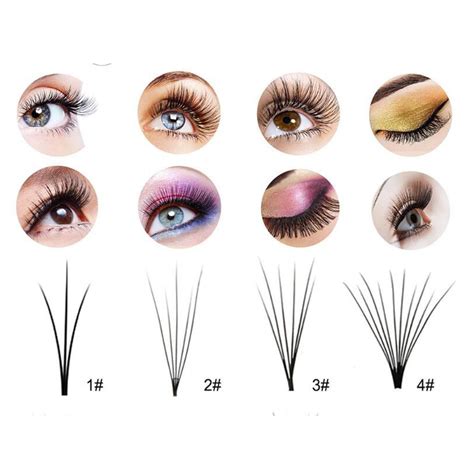 Different Lengths And Widths Of Lash Extensions There Many Different Styles In Lashes Such As