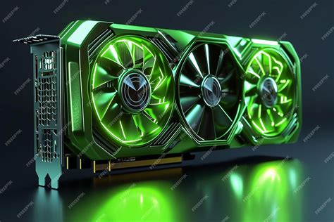 Premium Photo | Modern green GPU graphic card