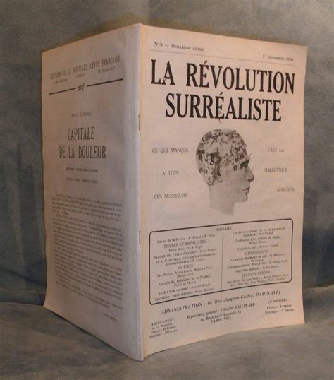 La Révolution Surréaliste n 8 deuxième année 1 décembre 1926 von