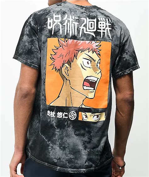 Episode X Jujutsu Kaisen Itadori Black Tie Dye T Shirt