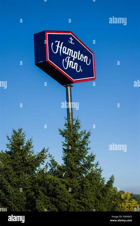 Sign for Hampton Inn hotel chain Stock Photo - Alamy