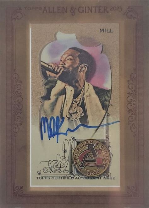 Meek Mill 2023 Topps Allen Ginter MA MMI Framed Mini Auto Price