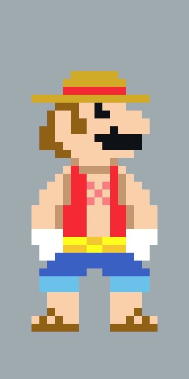 Super Mario Odyssey 8bit Luffy Outfit by KingTrophy22 on DeviantArt