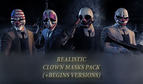 Realistic Clown Masks Pack Legacy Version By White3designer Payday 2