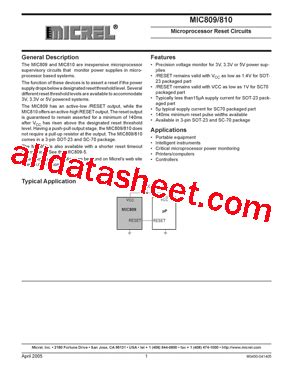 Mic Su Datasheet Pdf Micrel Semiconductor