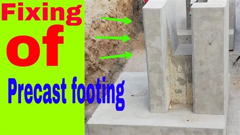 How To Fix Precast Footing With Pedestal Youtube