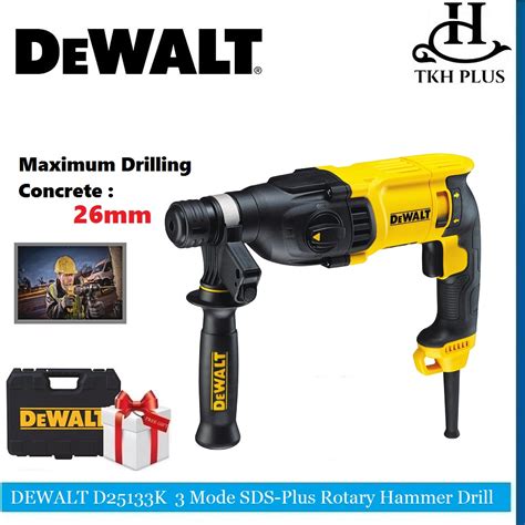 Dewalt D25133k Xd 800w 26mm 3 Mode Sds Plus Rotary Hammer Drill D25133k D25133 Shopee