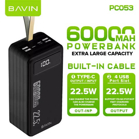 ORIGINAL POWER BANK BAVIN POWER BANK 20 000Mah 30 000 60 000Mah Power