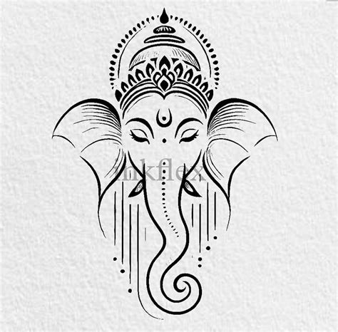 vinayagar outline image