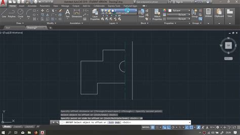 15 AUTOCAD 2019 OFFSET MİRROR KOMUTU YouTube