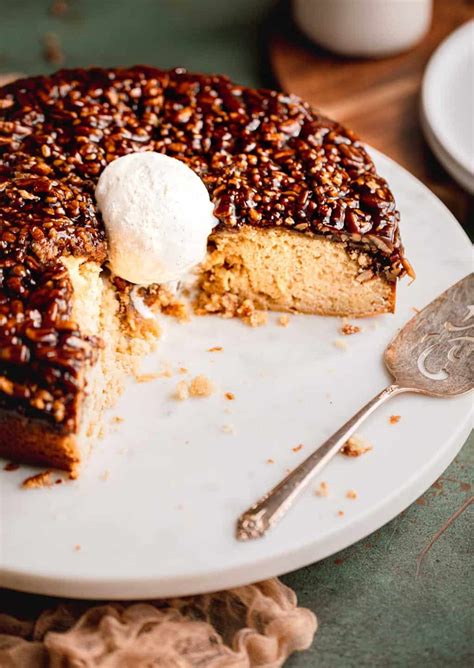 Pecan Upside Down Cake In Kristas Kitchendelicious Meals And Baked Goods