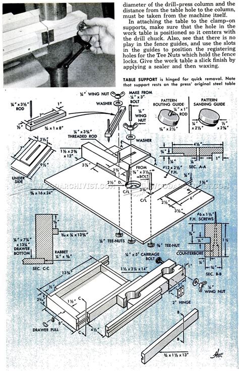 DIY Drill Press Table • WoodArchivist