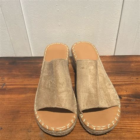 Shoes Emery Rose Suedette Espadrille Wedge Slide Sandals Poshmark