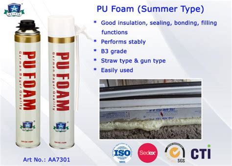 Summer Type Polyurethane Foam Spray B Fire Retardant Pu Foam For