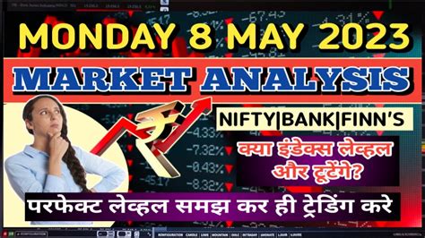 MONDAY 8 MAY 2023 MARKET ANALYSIS INTRADAY CHART SETUP NIFTY BANK NIFTY