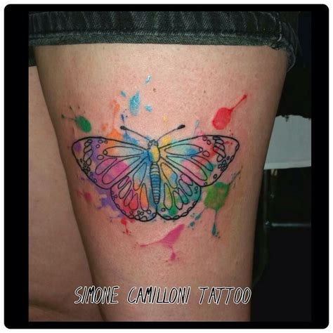 Watercolour Butterfly Tattoo By Simone At Wallington Tattoo Tatuajes