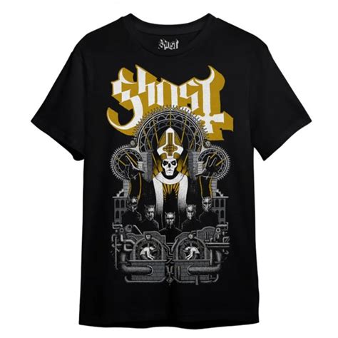 Camiseta Ghost Machine Consulado Do Rock Back In Black