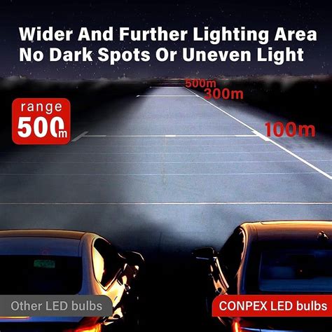 Conpex H Led Headlight Bulbs Conversion Kit Bridgelux Led Chip