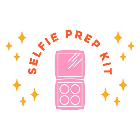 Diseño PNG Y SVG De Insignia Del Kit De Preparación Para Selfies Para