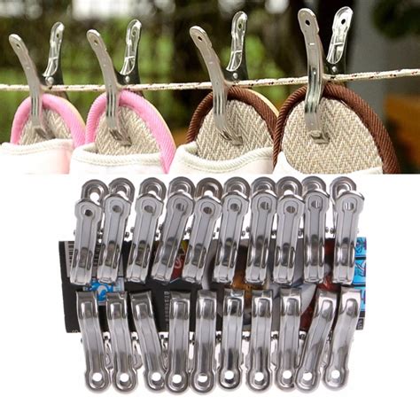 Pcs Stainless Steel Clothes Pegs Hanging Pins Laundry Windproof