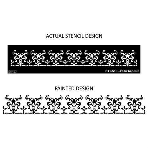 Fleur Border Stencil Stencil Boutique