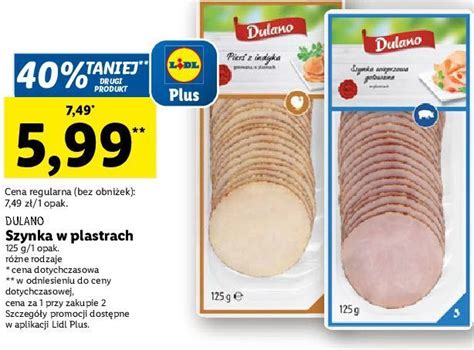 Promocja Szynka Wieprzowa Dulano W Lidl