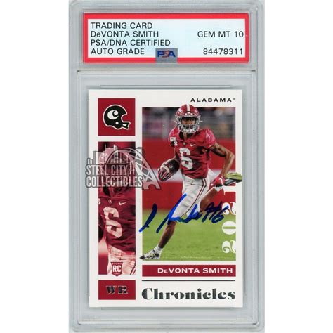 Devonta Smith Chronicles Draft Picks Auto Rookie Card Psa Dna