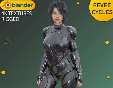 3D model Advanced Female Character 84 with Sci-fi Ranger Suit - Rigged ...