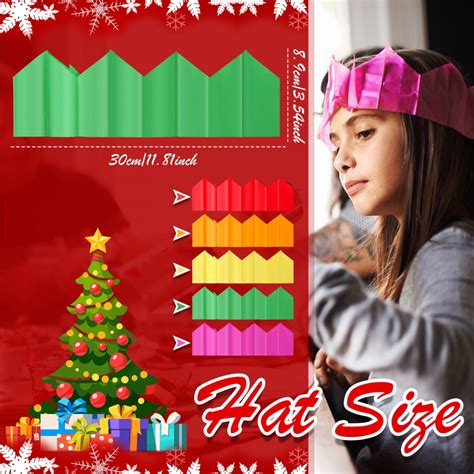 50 Pieces Christmas Crackers Hats Paper Crowns Multicolor Tissue Paper ...